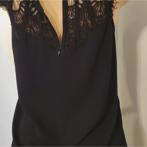 BRIXON IVY BLACK SHIRT WITH LACE DESIGN IN TOP - Picture 6 of 15